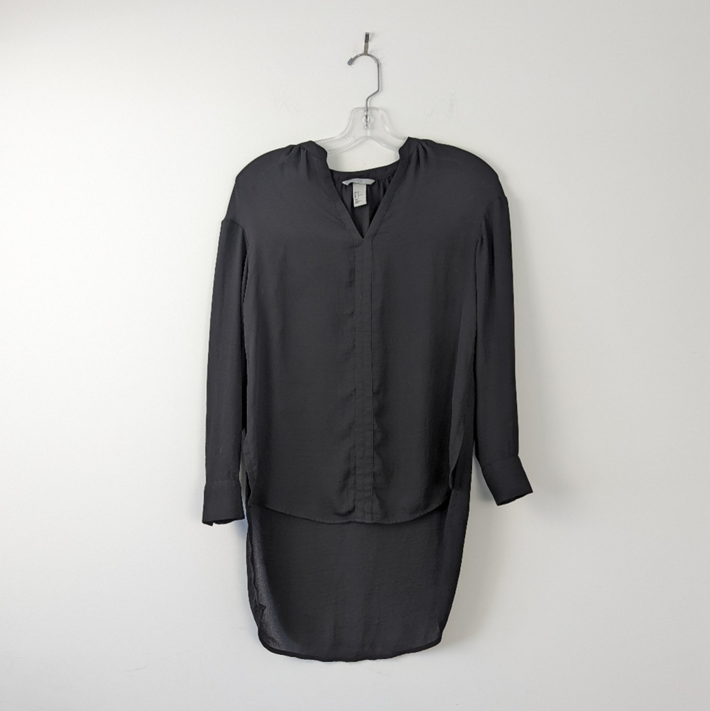 Women's H&M Charcoal Grey High-Low Blouse Size US 2